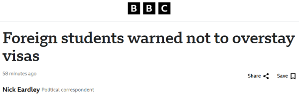 大通速配 突然，英国政府对留学生发出警告