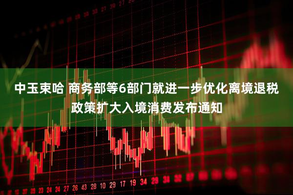 中玉束哈 商务部等6部门就进一步优化离境退税政策扩大入境消费发布通知